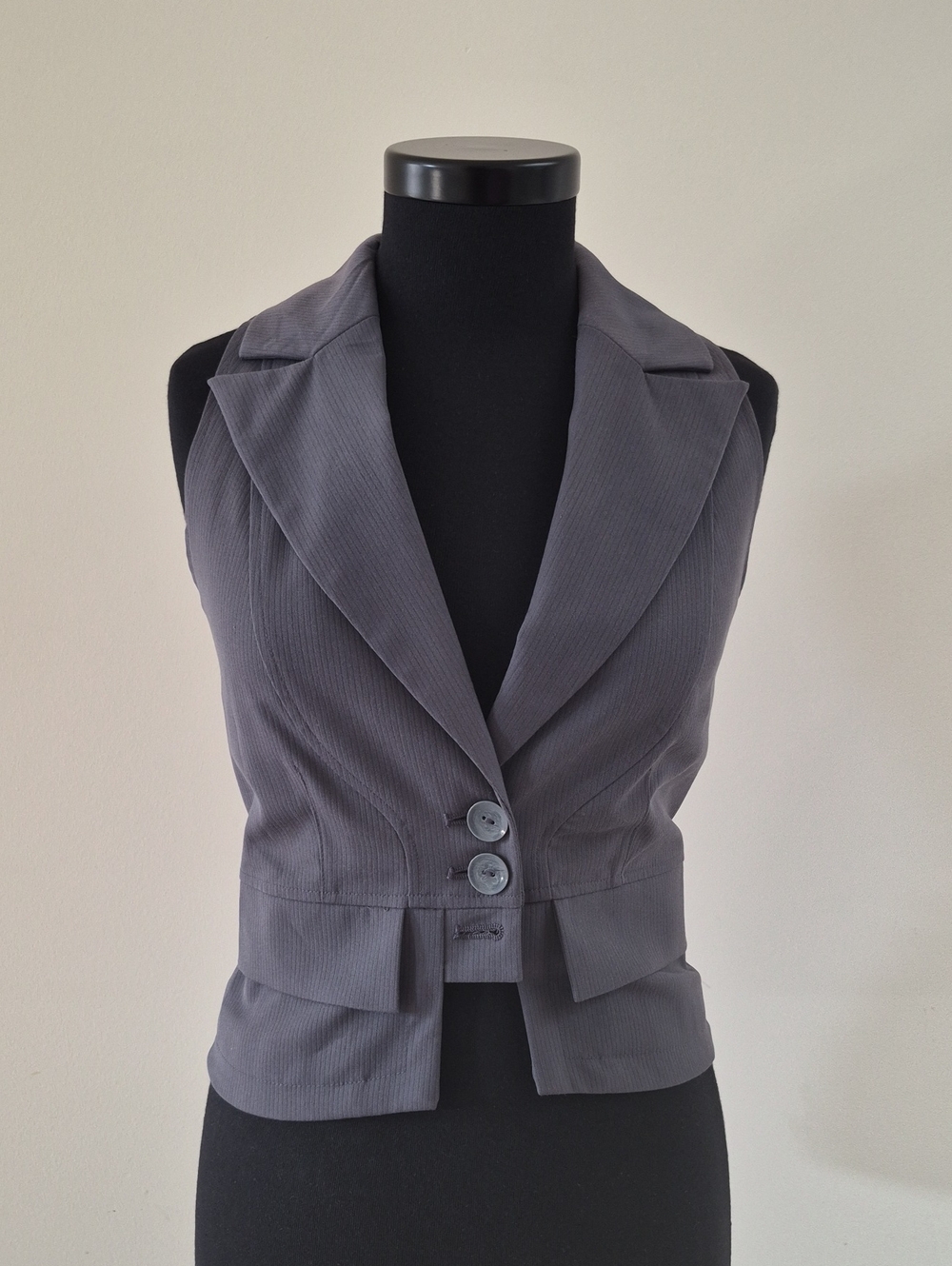 Vero Moda Sleeveless Tailored Vest Jacket - Gray
